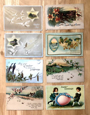 ANTIQUE EARLY 1900s LOT OF 8 EASTER POSTCARDS - 2 ONE CENT STAMPS picture
