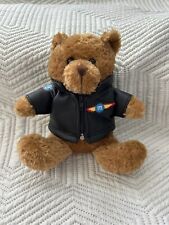 Galerie M&M's 7” Plush Stuffed Teddy Bear Black bomber jacket picture