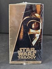 1997 Star Wars Trilogy Gold Box Special Edition THX Mastered VHS Set Sealed-New picture