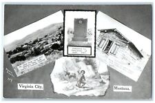 Monument To Discovery Of Gold Virginia City MT RPPC Photo Multiview Postcard picture