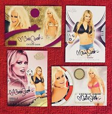 4x Cecille Gahr Auto Autograph Benchwarmer Card Gold Vegas World Cup Silver Pink picture