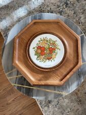 Vintage Goodwood Spice O' Life Octagonal Teak Wood Fruit And Cheese Board |Japan picture