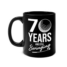 70 Years And Still Swinging 70th Birthday Funny Golf Club Coffee Mug Men Women picture