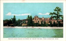  Postcard Private Sand Beach Inn by the Sea Pass Christian MS Mississippi  E-595 picture