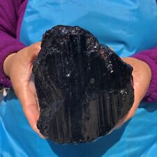 4.66LB Large Natural Black Tourmaline Crystal Gemstone Rough Mineral Specimen picture