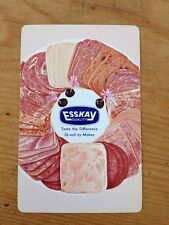 Vtg 50s Mid Century Esskay Deli Meat Remembrance Playing Cards Bridge Deck w Box picture
