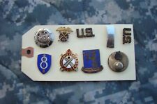 Lot of 9 Vintage Assorted Military Collar Devices  picture