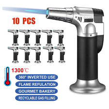 1300℃ Butane Torch Kitchen Torch Lighter Refillable Flame Adjust With Lock Q1K1 picture