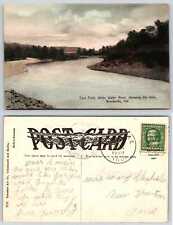 Brookville Indiana EAST FORK DAM WHITEWATER RIVER Hand Tinted Postcard k136 picture