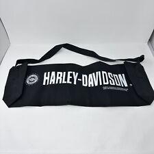 Harley Davidson Long Slender Travel Bag Black White Tip Zip Handle 2000 picture