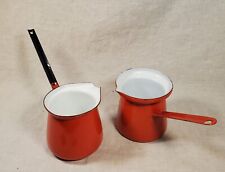 Vintage Red Enamelware Small Pot Turkish Coffee/Melt Butter/Warm Milk (2012) picture