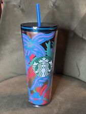 *new* Starbucks Aqua Terra Tropical  Cold Cup Tumbler 24oz Venti picture