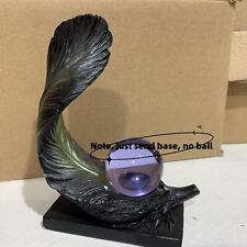 Feather Snake Reality Sphere bracket base natural Crystal ball holder G06 picture