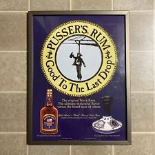 British Original Navy Pusser’s Rum Framed Advertisement Poster Sign 19”X25” picture
