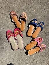Rare Lot Of Antique Japanese Silk Souvenir Slippers Size 7-9 picture
