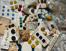 Antique Vintage Huge Lot Of Buttons Store Card Sets Lose Etc Hundreds M5 picture
