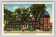 Lewiston ME- Maine, St Mary's Hospital, Antique, Vintage c1943 Souvenir Postcard picture