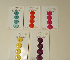 Vintage Lot Of La Mode Sewing Buttons On Card , 5/8