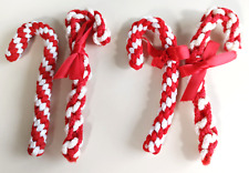 4 Vintage Braided Candy Cane Ornaments~5 inch picture