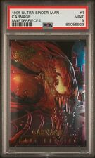 1995 Fleer Ultra SPIDER-MAN Masterpieces CARNAGE Chrome #1 PSA 9 Mint picture