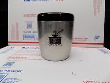 Vintage West Bend Silver Aluminum COFFEE Canister Container with Black Lid picture