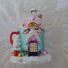 ROBERT STANLEY GLASS  HOT COCOA CAFE CHRISTMAS TREE ORNAMENT 5