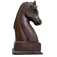 Vintage Salvaged 13 Inch Wooden Horse Head Bust from a Sonoita Ranch House picture