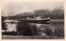 RPPC Wrangell Narrows AK SS Alaska Ship Steamer Photo  Postcard C57 picture