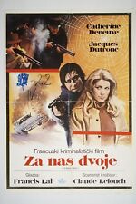 À NOUS DEUX  US TWO Orig exYU movie poster 1979 CATHERINE DENEUVE CLAUDE LELOUCH picture