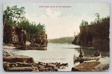 Wisconsin Dells Wisconsin, Lower Jaws People Canoeing, Vintage Postcard picture