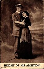 Postcard Romance Vintage Man Woman 1912 Posted A12 picture