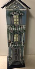 Victorian  House 27” Wooden Hand Painted Storage Cabinet picture