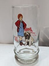 Vintage Antique Swensens Collector Glass 1982 Annie & Sandy Drinking Glass Cup picture