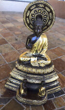 Buddha brass 13 1/2” sitting beautiful condition 9.6 lb picture