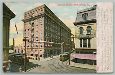 Norfolk Virginia~Atlantic Hotel & Main Street~Dry Goods Store~Shoppers~1908 picture