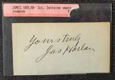 1850s/1860s US Secretary Of Interior Senator James Harlan Autograph Card picture