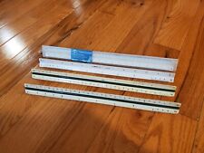 Vintage Lot Of 4 Triangular Architect Drafting Scale Rulers picture