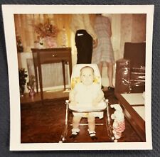 FOUND VINTAGE PHOTO PICTURE Sitting In A High Chair picture