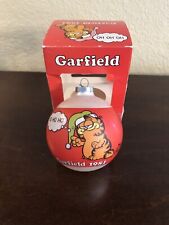 Vintage 1981 Garfield Glass Ball Christmas Tree Ornament By Enesco picture