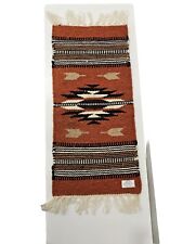 Hand Made In India Vintage El Paso Saddleblanket Co 100% Wool 21x10 (Item#55) picture