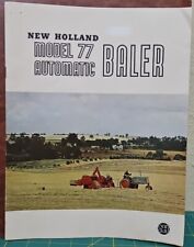  New Holland Model 77 Automatic Baler Advertising Brochure  Previously Owned  picture