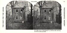 Stereoview The War for the Union Petersburgh VA House Shot and Shell VTG Repro picture