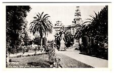 VTG City Hall, Street Scene, Palm Trees, San Jose, CA Postcard picture