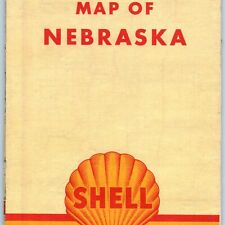 1948 Nebraska Shell Oil Road Map Gas HM Gousha Neb NE Hastings Fremont 4T picture