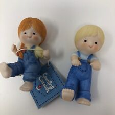 Enesco Vintage Country Cousins Figurines Katie & Scooter picture