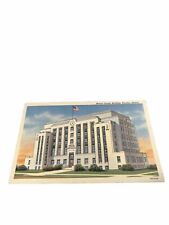 Macon County Building, Decatur, Illinois Old Vintage Linen Postcard 1930-1945. picture