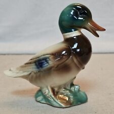Vintage Royal Copley Windsor Mallard Duck Ceramic Figurine With Original Sticker picture