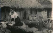 Mexico RPPC Composite Photo: Woman Making Tortillas Real Photo Post Card Vintage picture