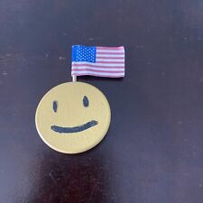 Button Smiley Face With USA Flag 1’ Hand Crafted picture