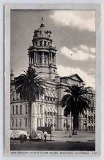 1940s San Joaquin County Court House Street View Stockton California CA Postcard picture